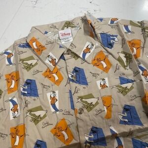 Vintage Disney Store Goofy "Man‎ of the House" Button-Up  Aloha Shirt – Size L